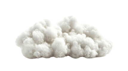 Ball of fluffy cotton wool on transparent background 