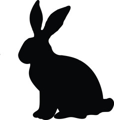 rabbit silhouette vector design 
