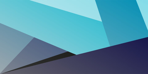 Blue and dark blue geometric pattern abstract background