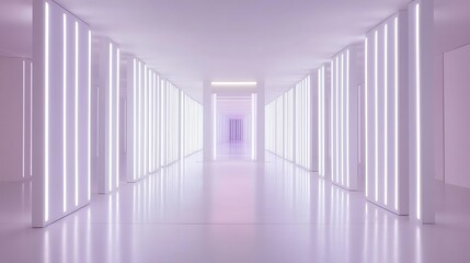 Obraz premium Illuminated Corridor Modern Architectural Design