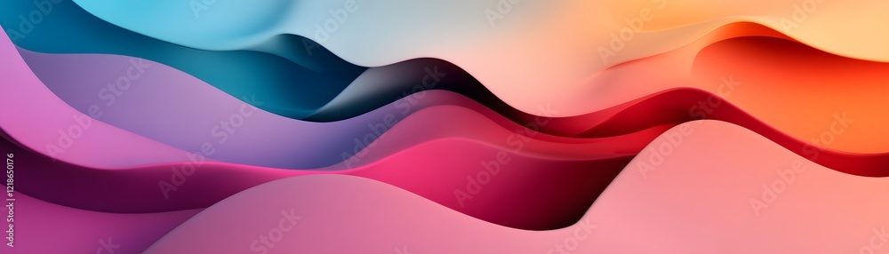 Poster a vibrant wave of colorful patterns and gradients flows seamlessly, creating a dynamic and modern ab