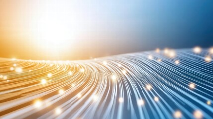 networking Technology and Communication Futuristic technology background with interconnected lines and glowing data points.