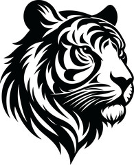 Tiger   head silhouette

