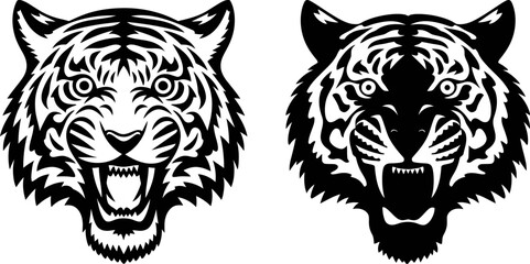 Tiger   head silhouette

