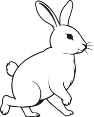 rabbit silhouette vector design 