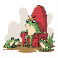 Free Vector Graphic of Frog King Perfect for Web Design, Flyers, and Brochures