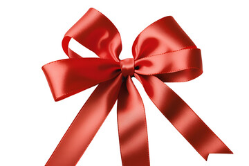Fototapeta premium Classic Red Bow PNG for Gifts and Seasonal Decorations 