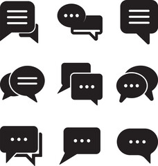 Chat Bubble Icon set. Chat, message, message, sms, chat, chatting, talk line icon vector illustration