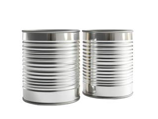 Isolated Two Metallic Cans
