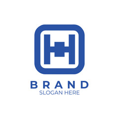 Obraz premium H, H Letter, Logotype, Abstract initial monogram letter logo design