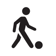 Football player silhouette icon vector