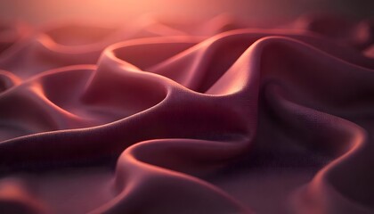 Obraz premium Abstract image of flowing purple fabric illuminated with warm light creating soft folds