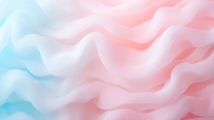 Fototapeta premium Pink and Blue Fabric Drape Abstract Wave Texture, Pastel Color Gradient, Soft Silk, Background Image Fabric Texture, Pastel Background
