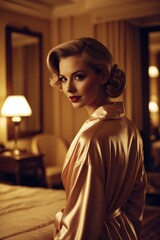 Golden Hour Glamour: A Retro Portrait of Elegance