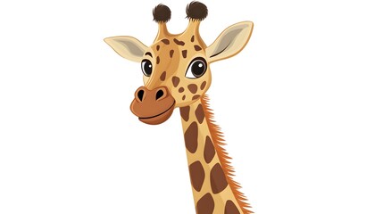 Obraz premium Giraffe cartoon on white background