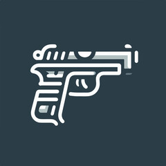 vector image of gun