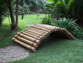 wooden bridge in the park