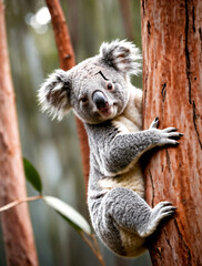 Naklejka premium Embracing Serenity in the Eucalyptus Canopy