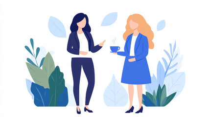 A successful businesswoman mentoring a young entrepreneur over a cup of coffee,