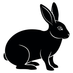 silhouette of a rabbit vector