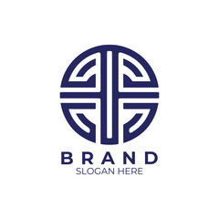 Logotype, Abstract monogram letter logo design