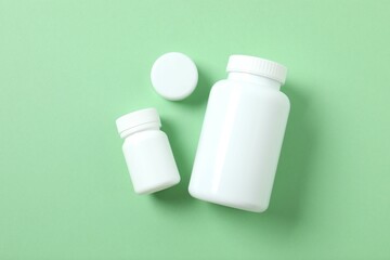 White bottle on a color background