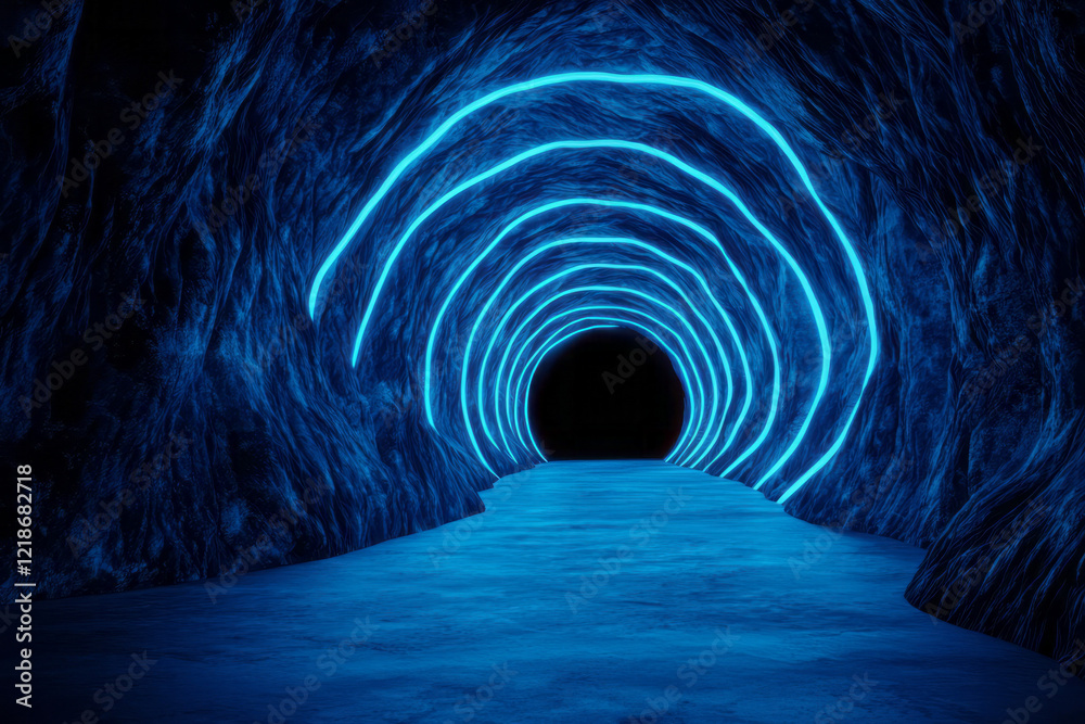 Aufkleber A tunnel with light at the end, creating a dramatic perspective effect,