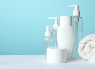 Personal hygiene products on the table