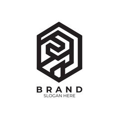 Logotype, Abstract monogram letter logo design