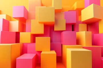 Abstract minimalist cubes, modern design, 3d render, Generative AI