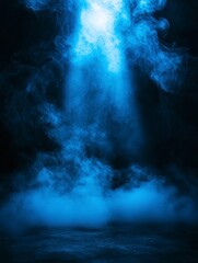 Blue Smoke and Light Background Image for Design