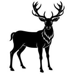 deer silhouette vector illustation