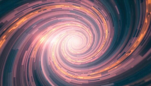 Abstract Swirling Vortex of Light and Color