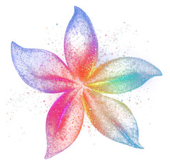 Fototapeta premium PNG Colorful flower shape sparkle background light art.