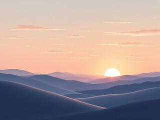 Sunset, vibrant colors, peaceful nature scene