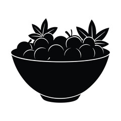 a fruit salad bowl vector illustration