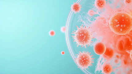 A detailed close-up of a petri dish with cultured microbiome samples, emphasizing the diversity and complexity of microbial colonies,