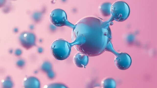 Vibrant Molecular Structure Demonstrating Chemical Interactions