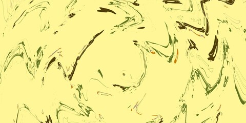 Abstract Background Design with Flowing Organic Shapes in Pastel Yellow