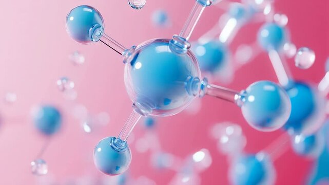 Detailed View of a Molecular Structure with Vibrant Spheres