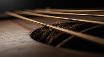 Magnified Shot of Vibrating Guitar String