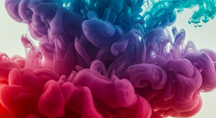 Fototapeta premium Flowing Texture of Liquid Ink Spreading in Water