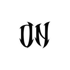 ON monogram logo design letter text name symbol monochrome logotype alphabet character simple logo
