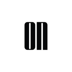 ON monogram logo design letter text name symbol monochrome logotype alphabet character simple logo