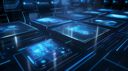 Fototapeta premium Interactive Digital Network