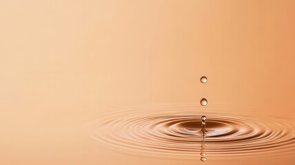 Gentle ripples dance on a softly lit golden water surface, creating a serene and tranquil atmosphere.