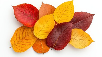 Fototapeta premium Vibrant Autumn Leaves in a Colorful Arrangement