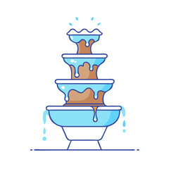 chocolate fountain icon, chocolate fountain vector illustration-simple illustration of chocolate fountain, perfect for chocolate fountain logos and icons