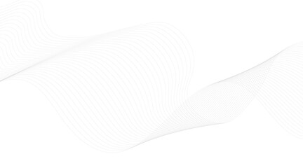 Black Wavy Lines Isolated on White Abstract Background Design, Abstract wave element for design. Digital frequency track equalizer. Stylized line art background.