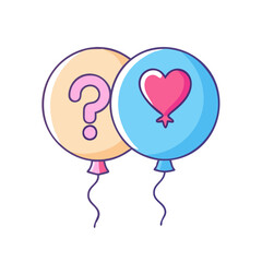 gender reveal balloon icon, gender reveal balloon vector illustration-simple illustration of gender reveal balloon, perfect for gender reveal balloon logos and icons